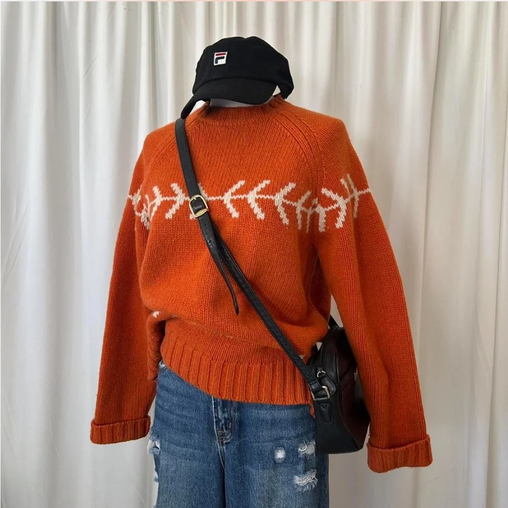 Vintage 2003 Gap Fair Isle 100% Wool Crewneck sweater. - Picture 5 of 8